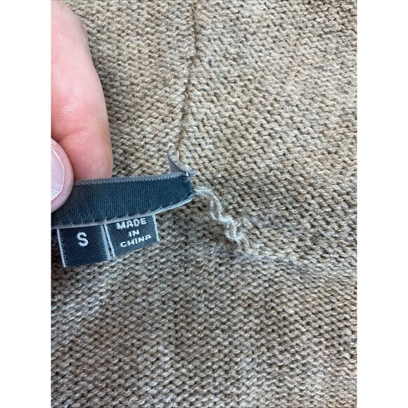 Vince Open-Front Cardigan Women's S Brown Yak Wool Blnd Minimalist Casual Hooded - Picture 4 of 9